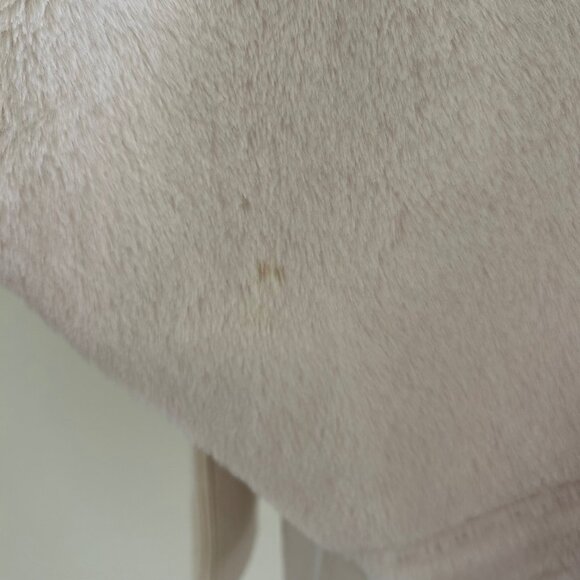 Hazel Cardigan Open Womens Beige/Cream Suede Faux Fur Sweater Size XL Mixed Knit - Picture 8 of 8